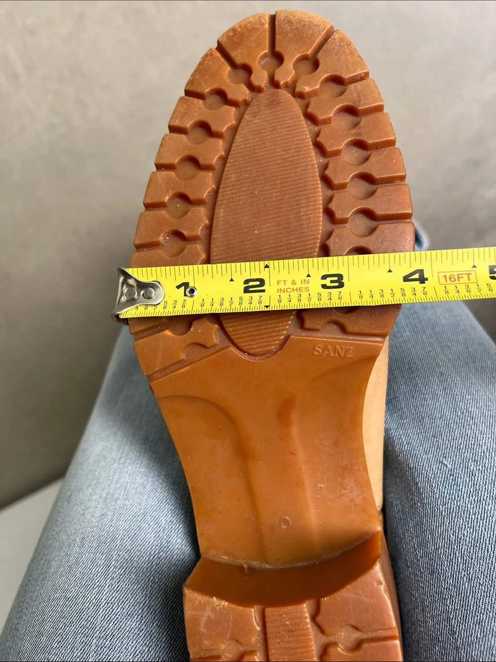 Vintage Two Tone Tan Leather Suede Lug Sole Western Boots